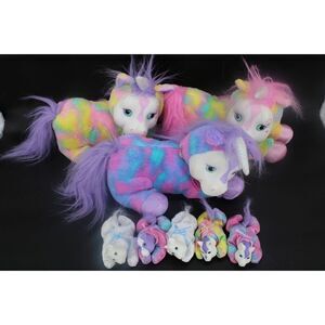Unicorn Pony Surprise horse babies plush toy character lot 3 MAMAS 5 BABIES